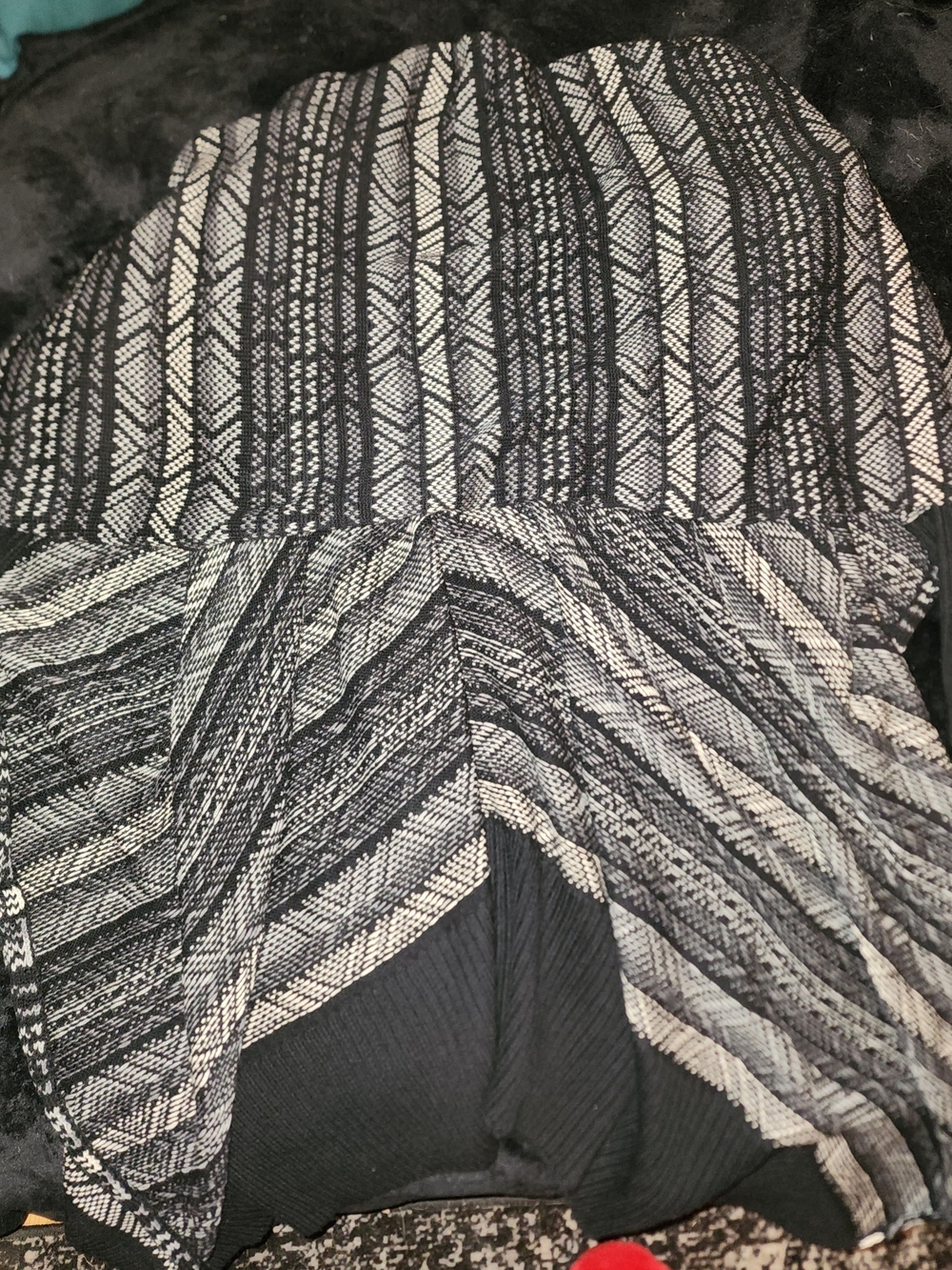 lovestitch Black and White Off-the-Shoulder Sweater
